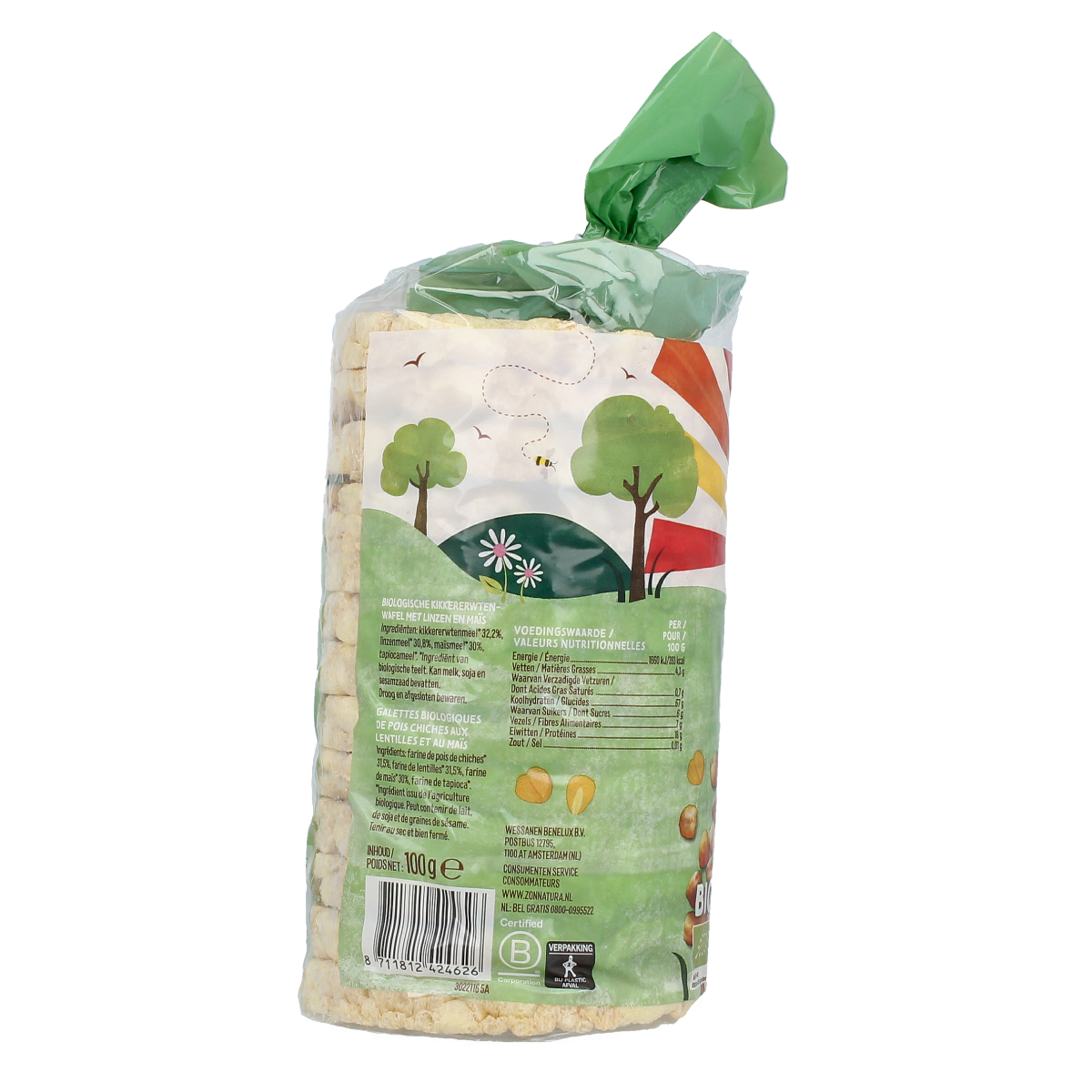 Zonnatura Kikkererwtenwafel bio 100.00 Gram