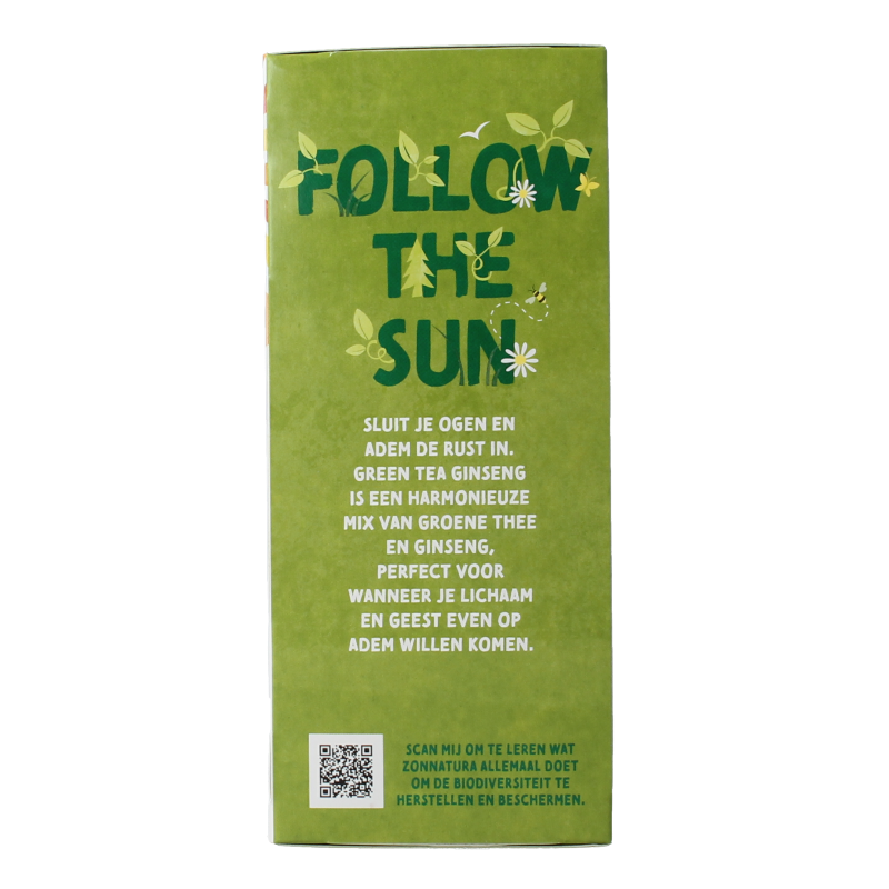 Zonnatura Green tea ginseng bio 20 Zakjes