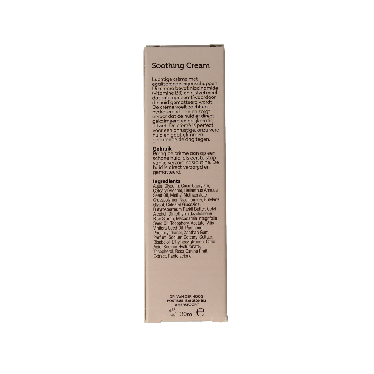 Dr. van der Hoog Clear soothing cream 30.00 Milliliter