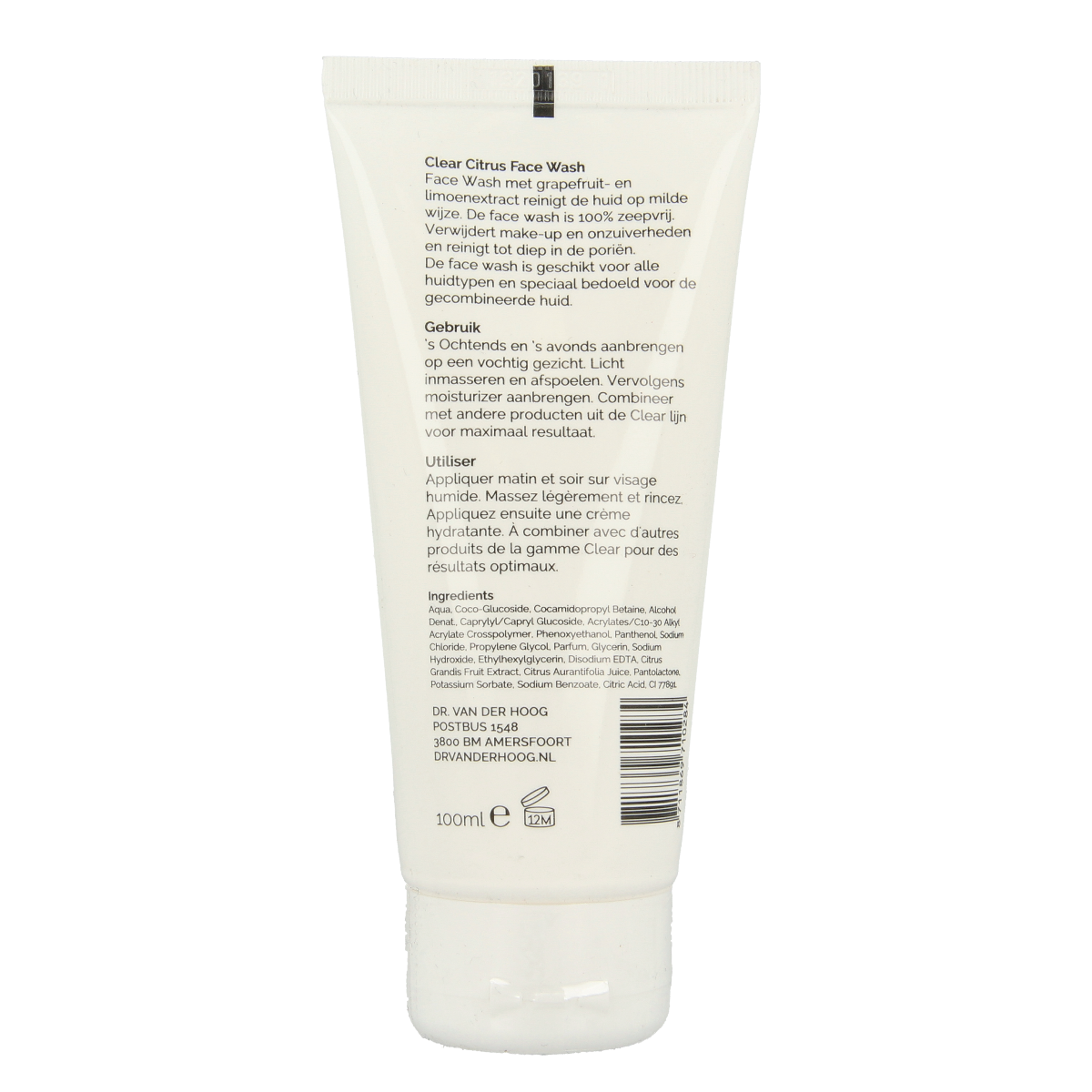 Dr. van der Hoog Clear citrus facewash 100.00 Milliliter