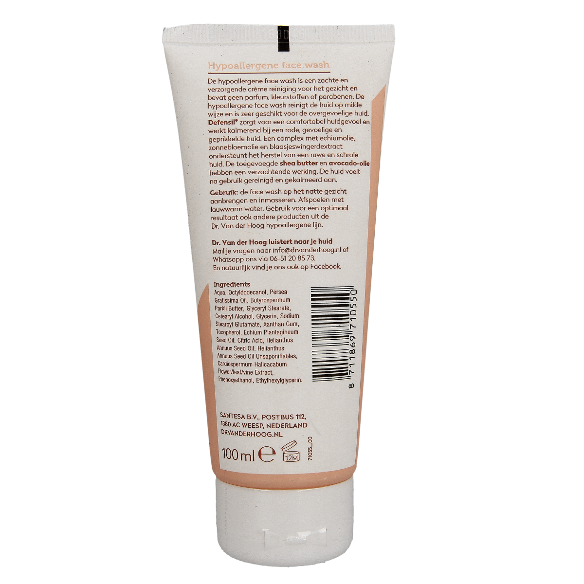 Dr. van der Hoog Facewash hypo-allergeen tube 100.00 Milliliter