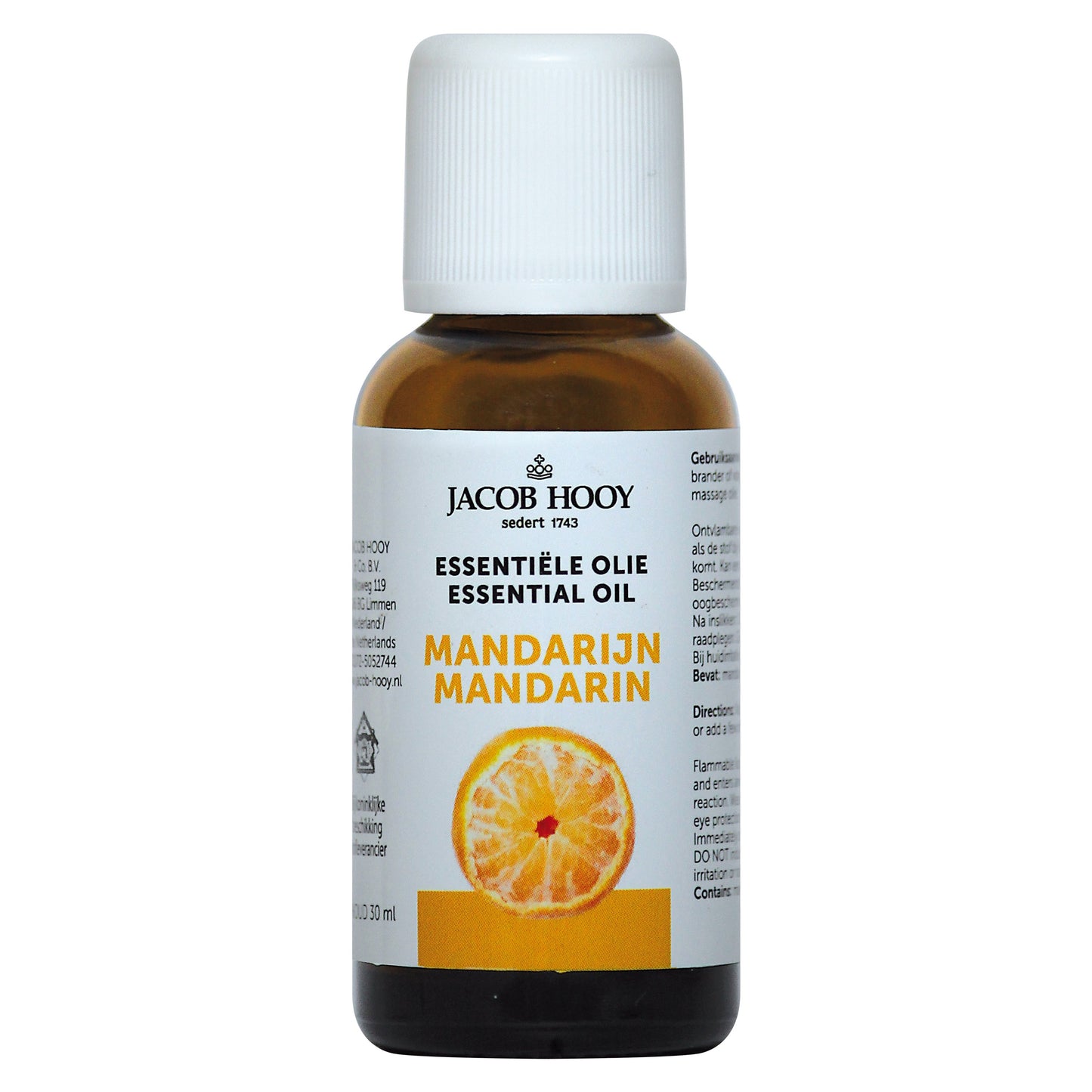 Jacob Hooy Mandarijn olie 30 Milliliter