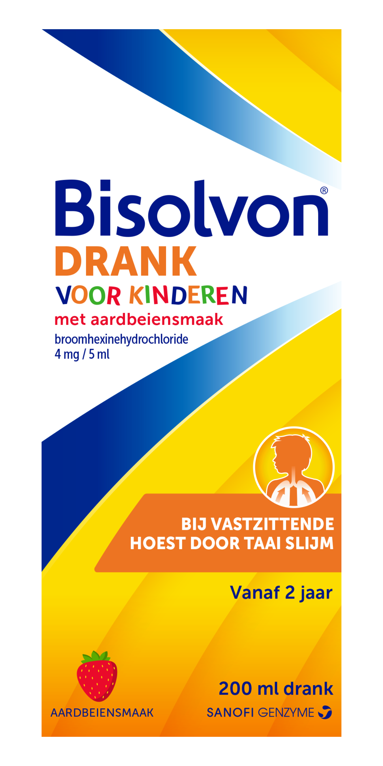 Bisolvon Drank kind aardbei 200.00 Milliliter