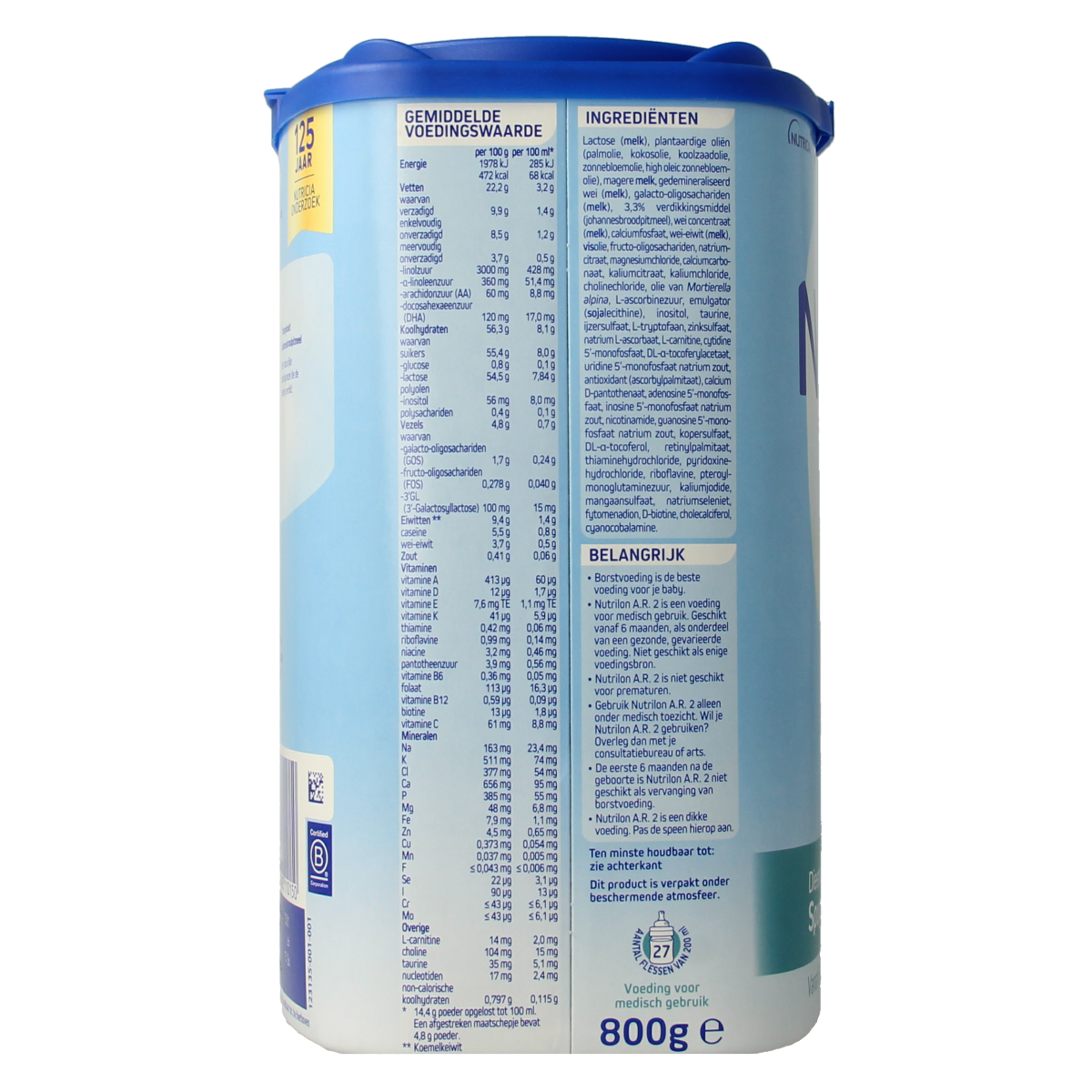Nutrilon A.R. 2 800.00 Gram