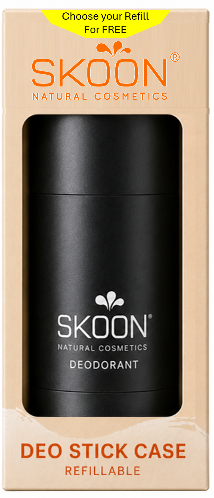 Skoon Deo Stick Case Zwart, aluminium 1.00 Stuks
