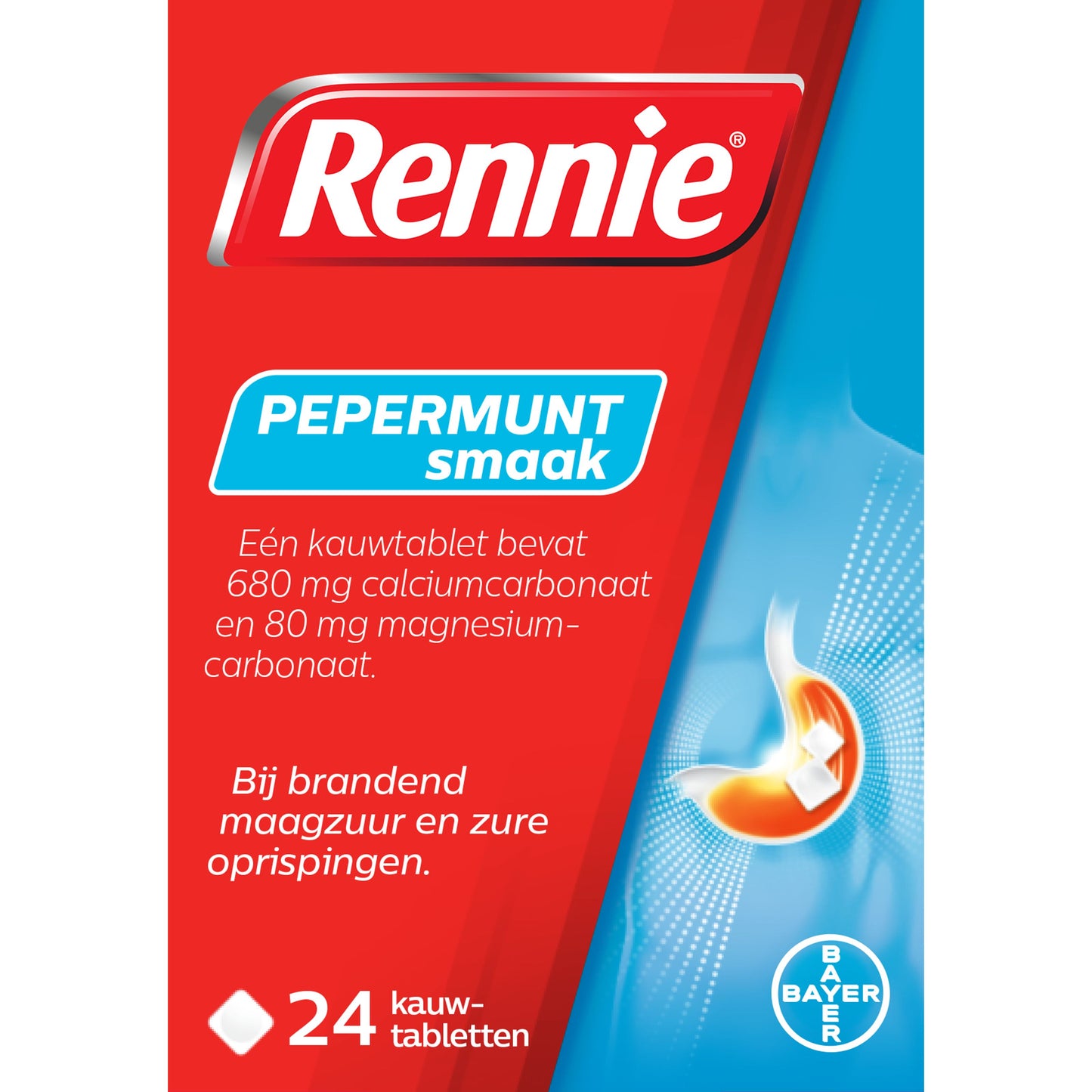 Rennie Pepermunt 24.00 Kauwtabletten