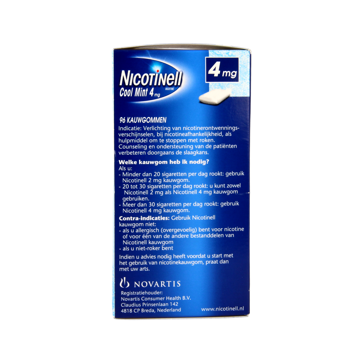 Nicotinell Kauwgom cool mint 4mg 96.00 Stuks