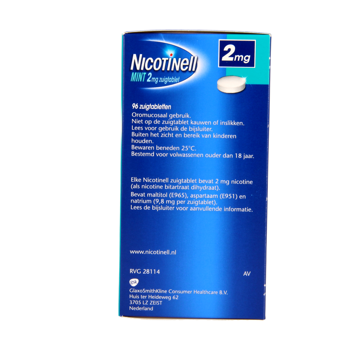 Nicotinell Mint 2mg 96.00 Zuigtabletten
