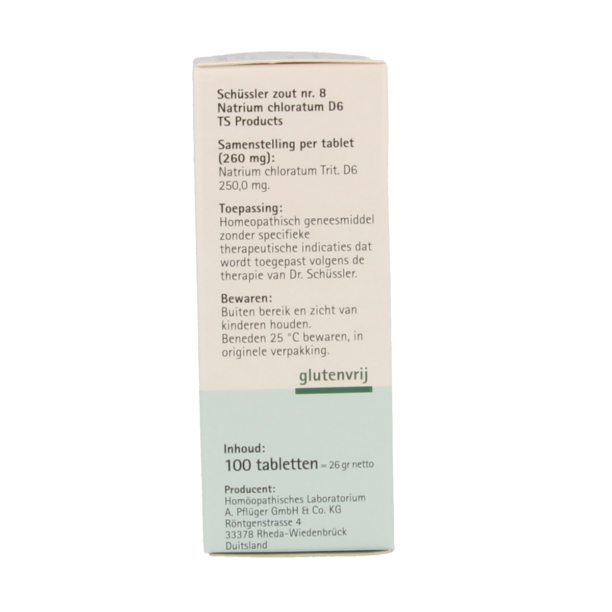 Pflüger Natrium chloratum 8 D6 Schussler 100.00 Tabletten