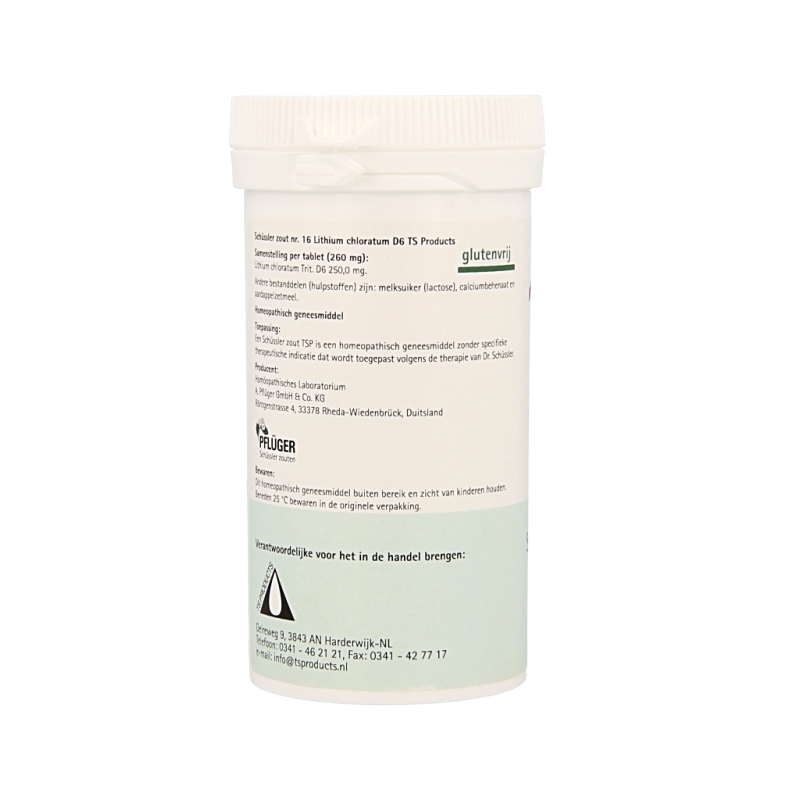 Pflüger Lithium chloratum 16 D6 Schussler 400.00 Tabletten