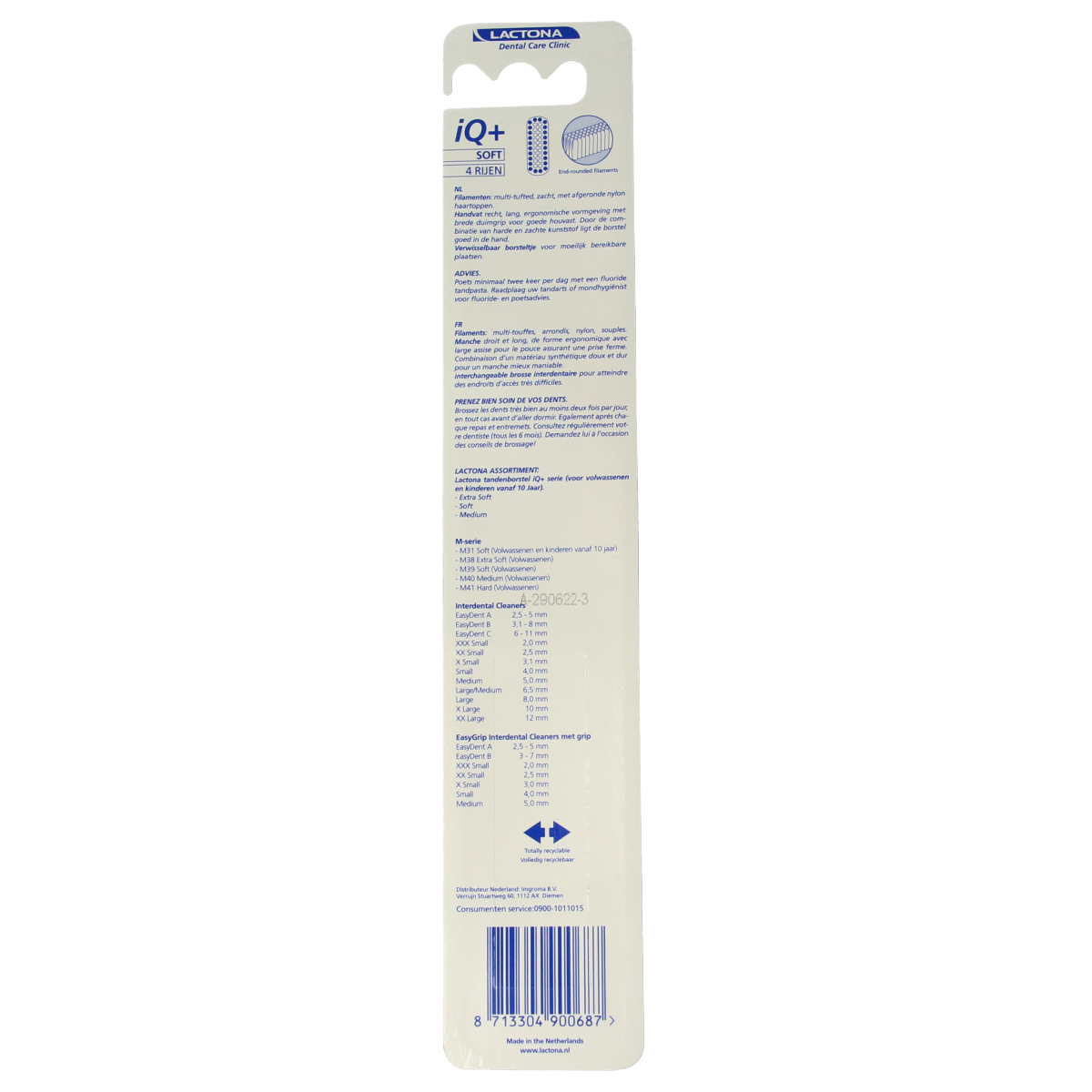 Lactona Tandenborstel IQ+ soft 1.00 Stuks