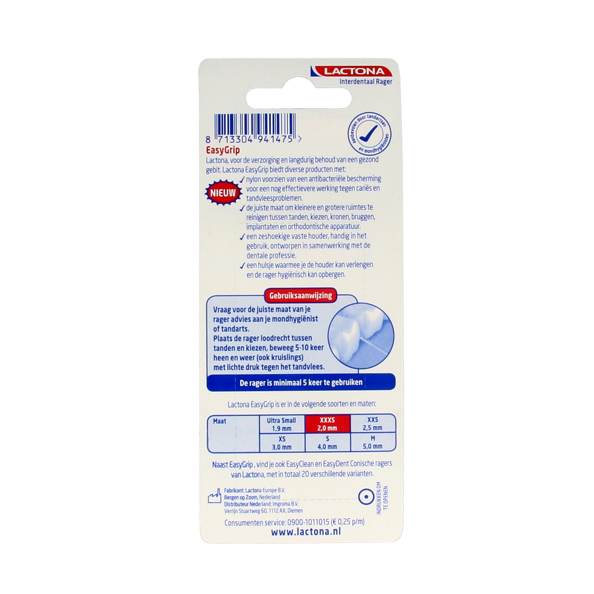 Lactona Easygrip XXXS 2.0mm 6.00 Stuks