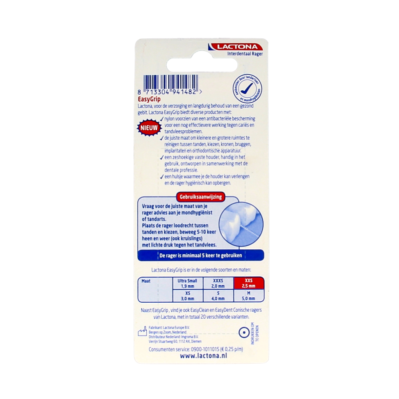 Lactona Easygrip XXS 2.5mm 6 Stuks