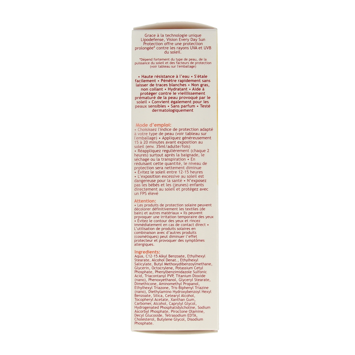 Vision High SPF30 100.00 Milliliter