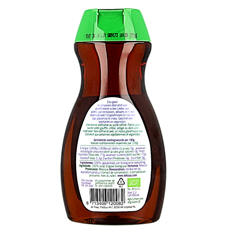 de Traay Agavesiroop donker en rijk bio 350.00 Gram