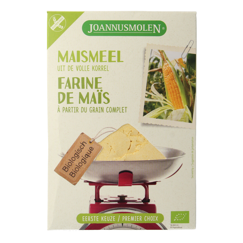 Joannusmolen Maismeel eerste keuze bio 350 Gram