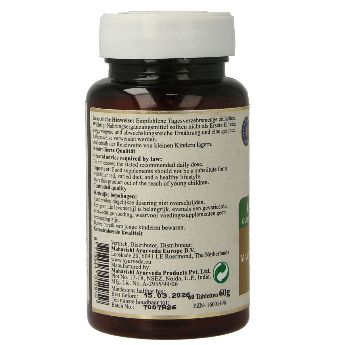 Maharishi Ayurv Amrit kalash MA 4T suikervrij 60.00 Tabletten