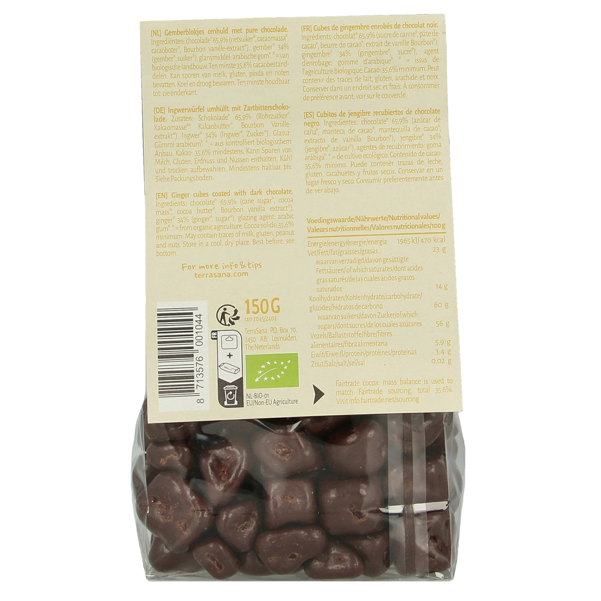 TerraSana Ginger pleasure choco bio 150.00 Gram