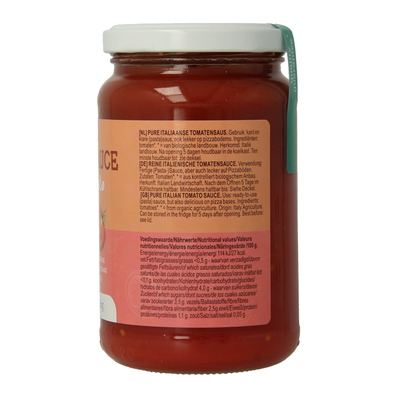 TerraSana Tomatensaus 100% tomaat bio 340 Gram