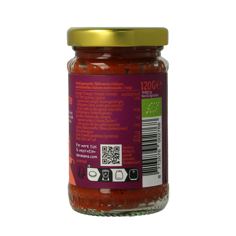 TerraSana Thaise rode currypasta bio 120 Gram