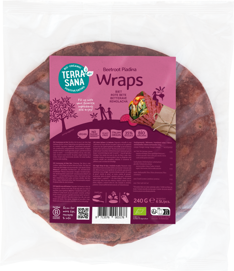 TerraSana Groentewrap biet bio 240 Gram
