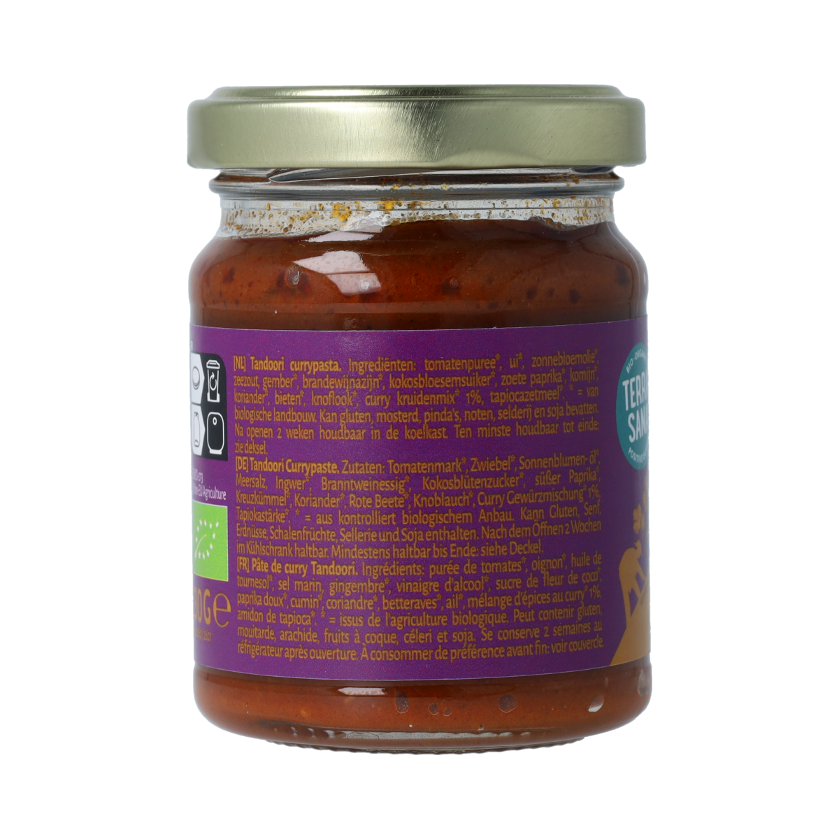 TerraSana Indiase tandoori currypasta bio 130.00 Gram