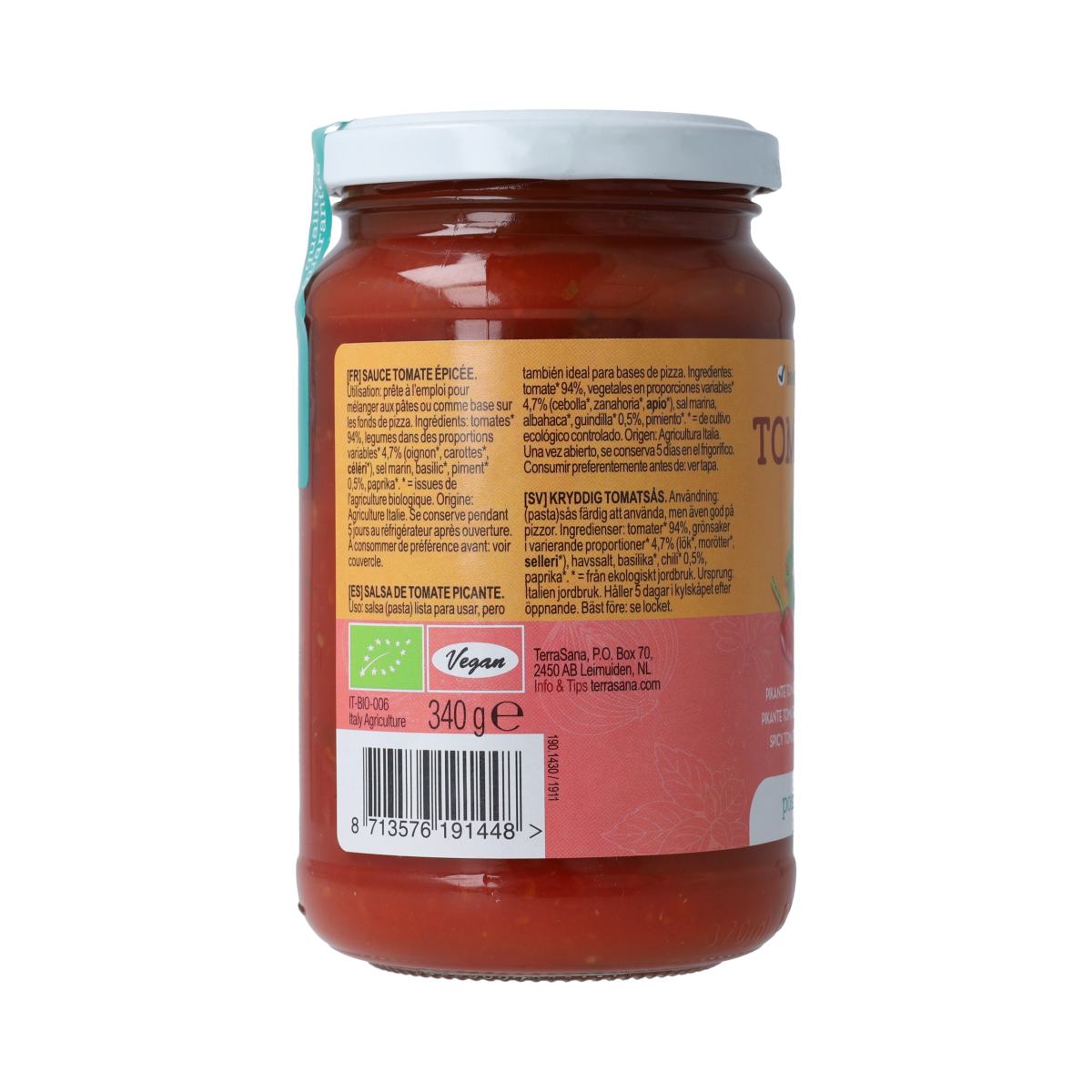 TerraSana Tomatensaus pikant bio 340.00 Gram