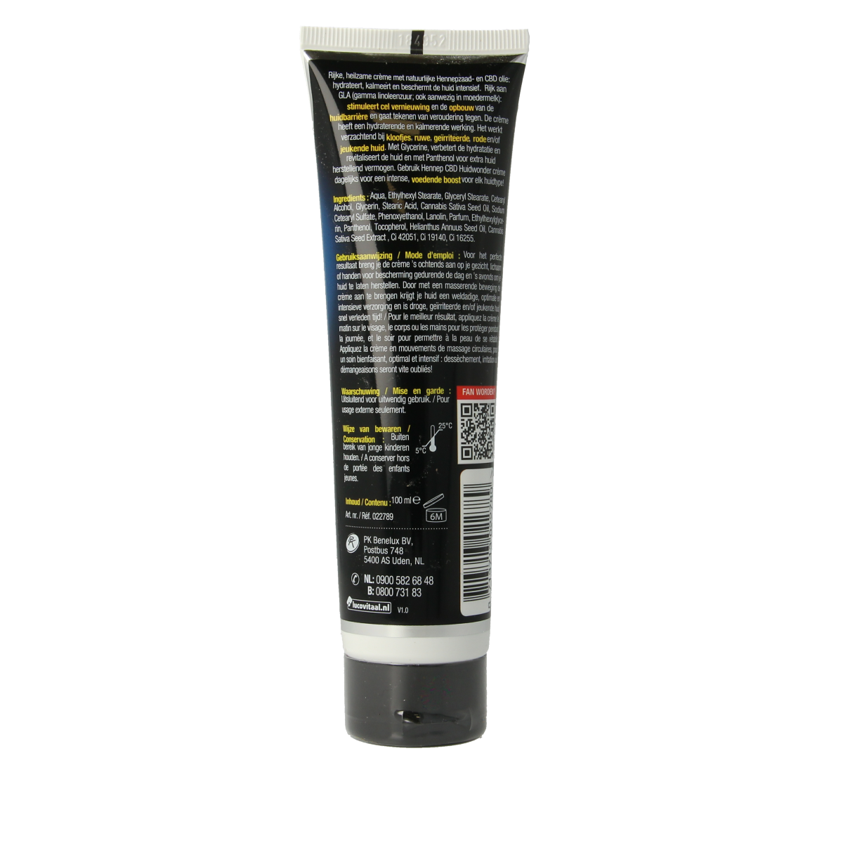 Lucovitaal Hennep CBD huidwondercreme 100.00 Milliliter