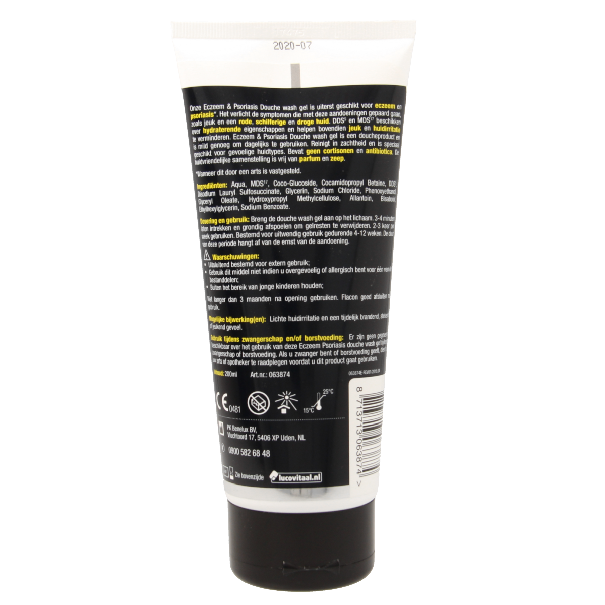 Lucovitaal Eczeem psoriasis douchegel 200.00 Milliliter