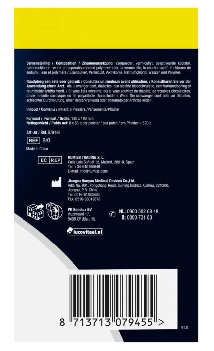 Lucovitaal Spier en gewricht warmte pleisters 8 Stuks