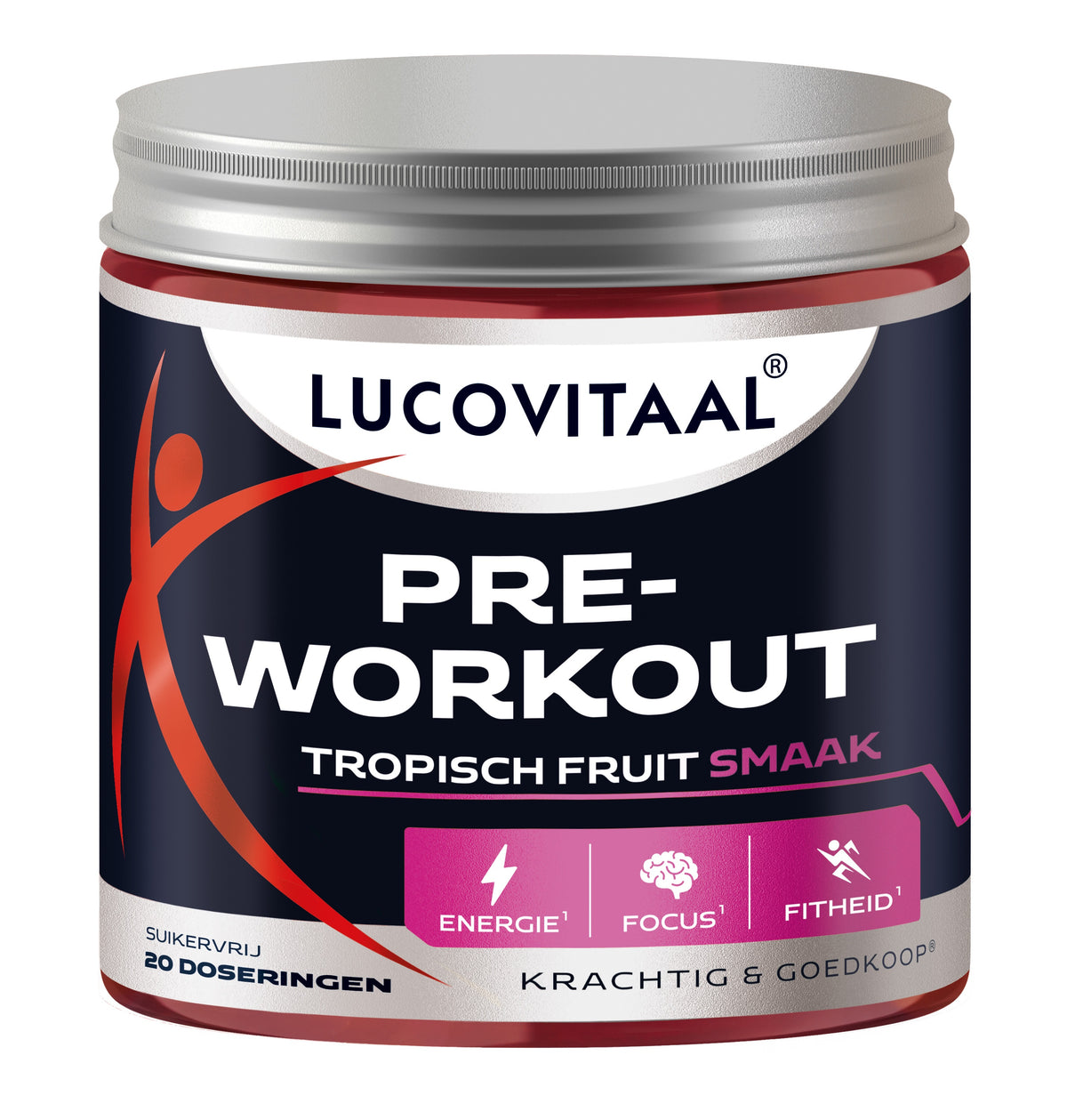 Lucovitaal Pre-workout tropisch fruit 200.00 Gram