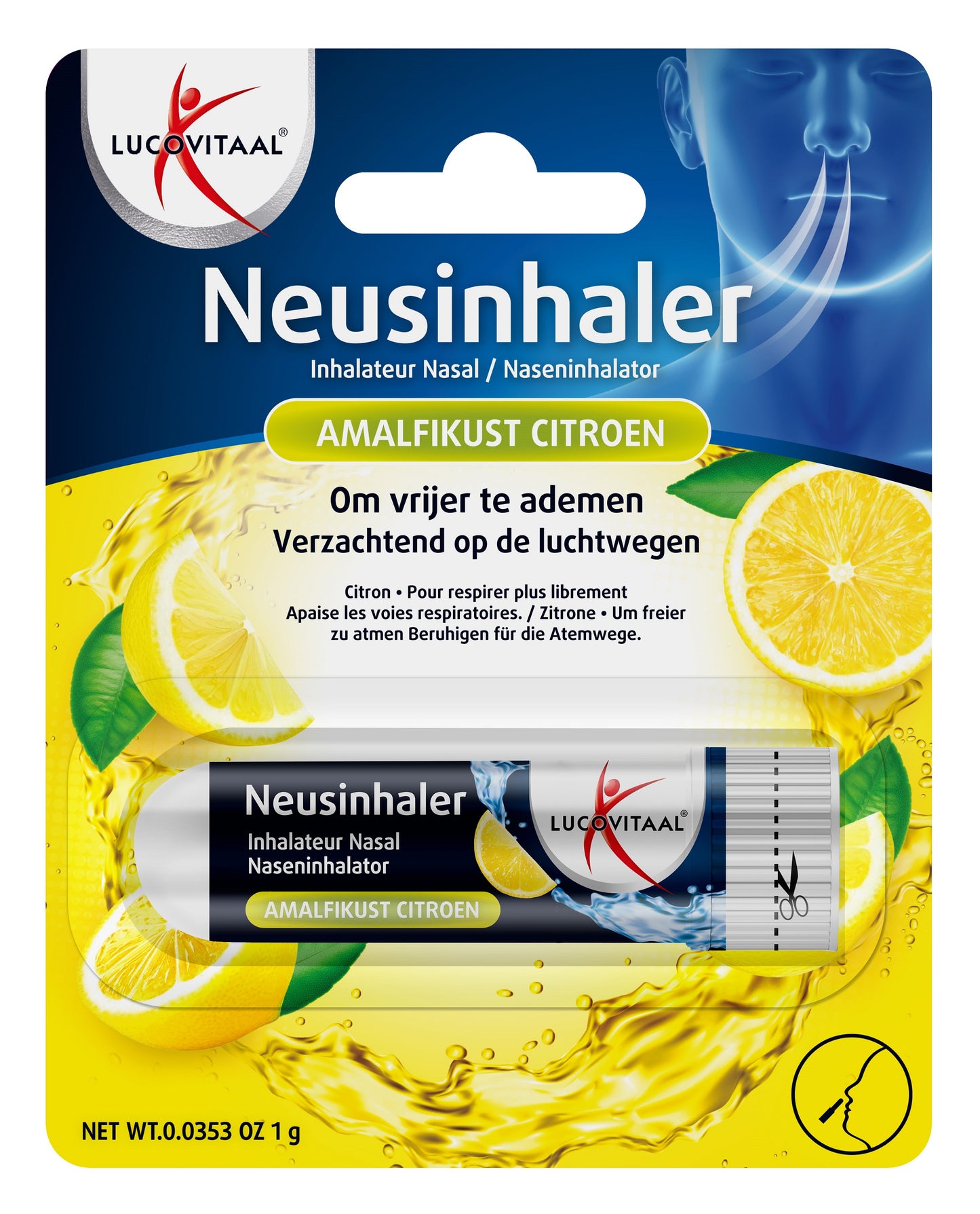 Lucovitaal Neusinhaler amalfikust citroen 1 Stuks