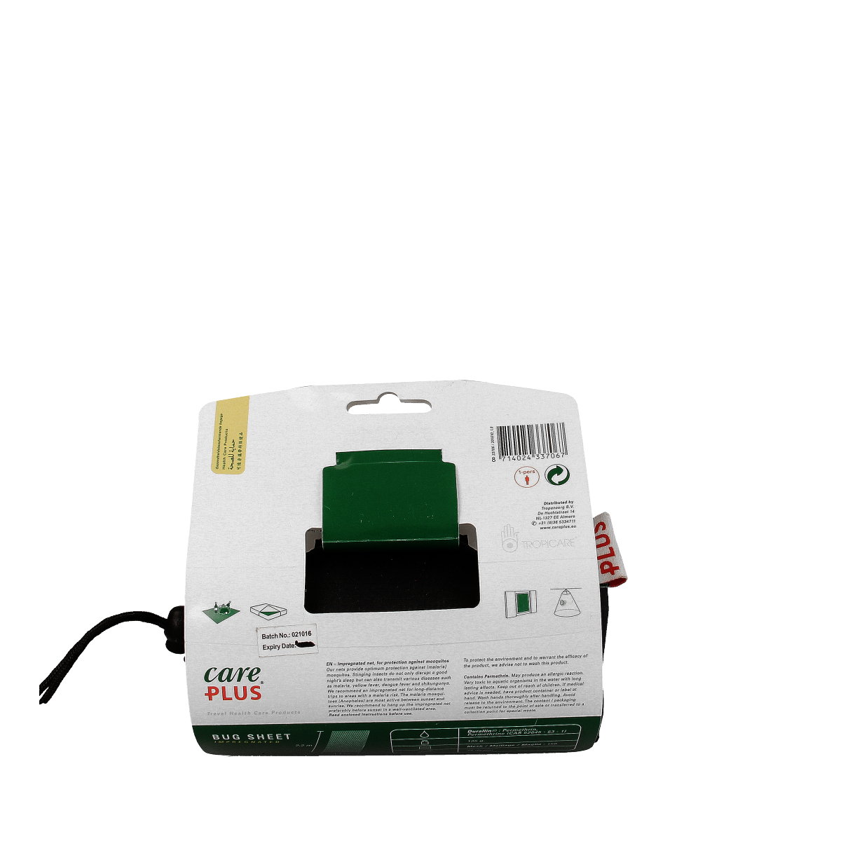 Care Plus Mosquito net light bug sheet durallin 1 persoon 1.00 Stuks