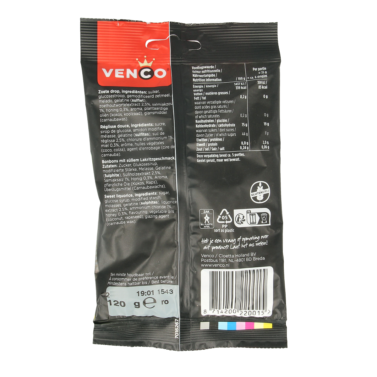 Venco Honingdrop 120.00 Gram
