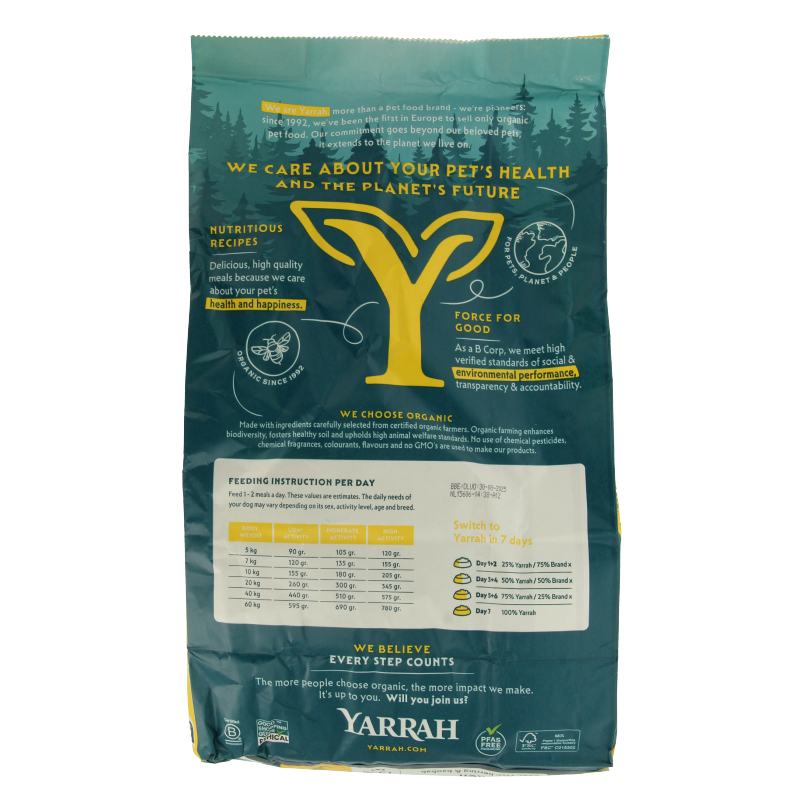 Yarrah Adult hondenvoer met kip bio MSC 2000 Gram