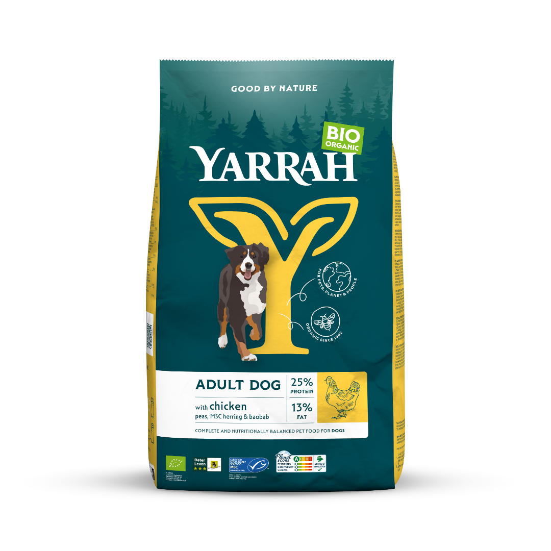 Yarrah Adult hondenvoer met kip MSC bio 10.00 Kilogram