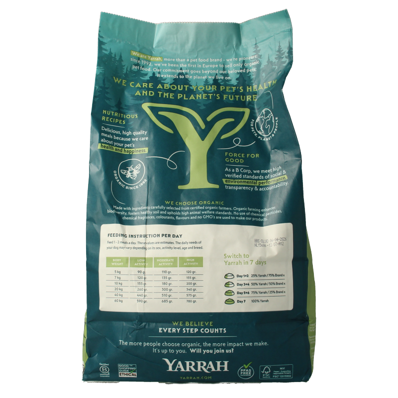 Yarrah Hondenvoer vega wheat-free bio 2000 Gram