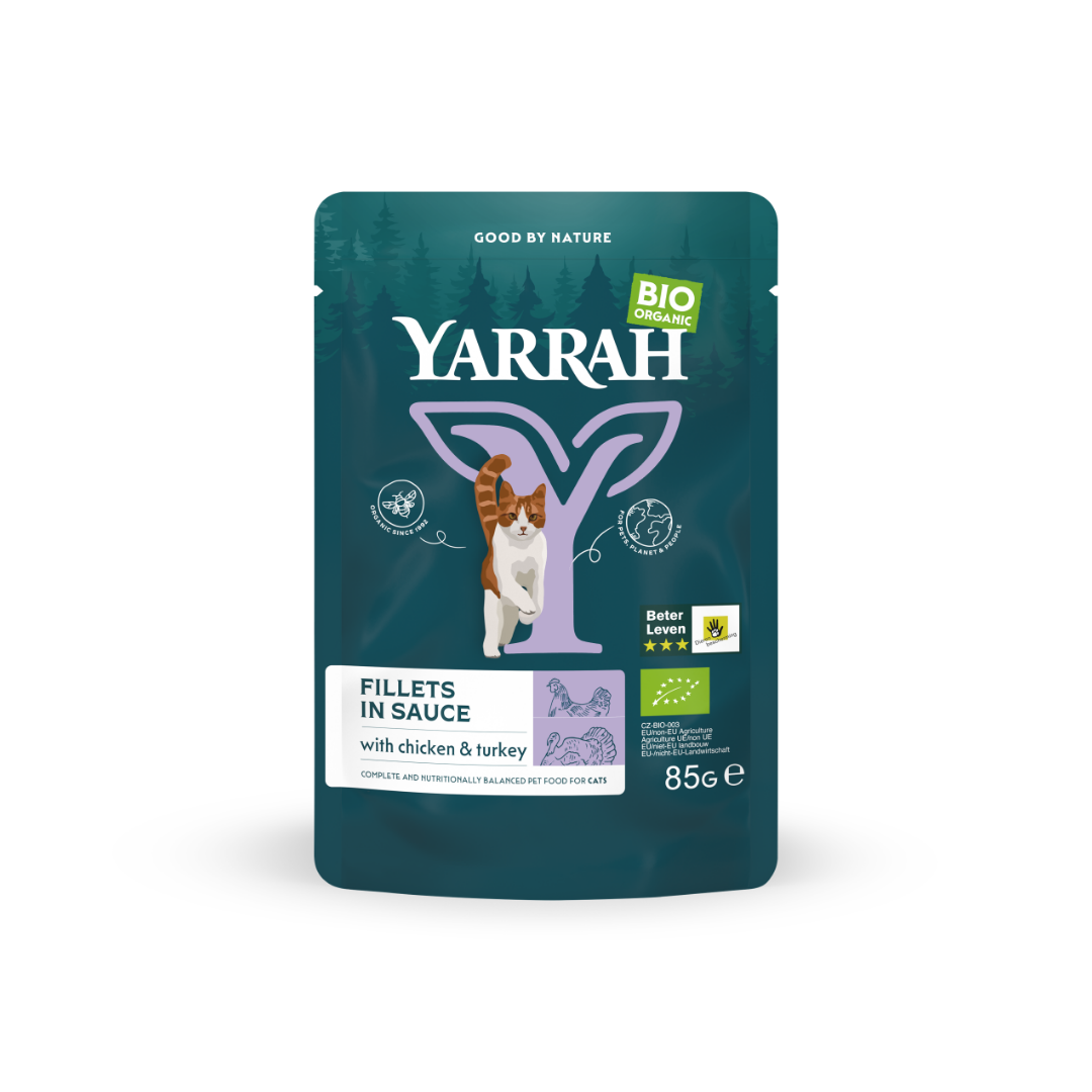 Yarrah Kat filets met kip en kalkoen in saus bio 85.00 Gram
