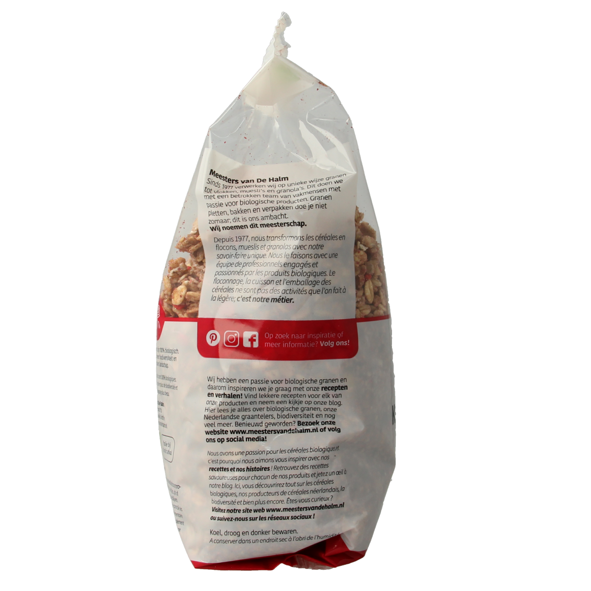 De Halm Muesli krokant bosvruchten bio 500.00 Gram