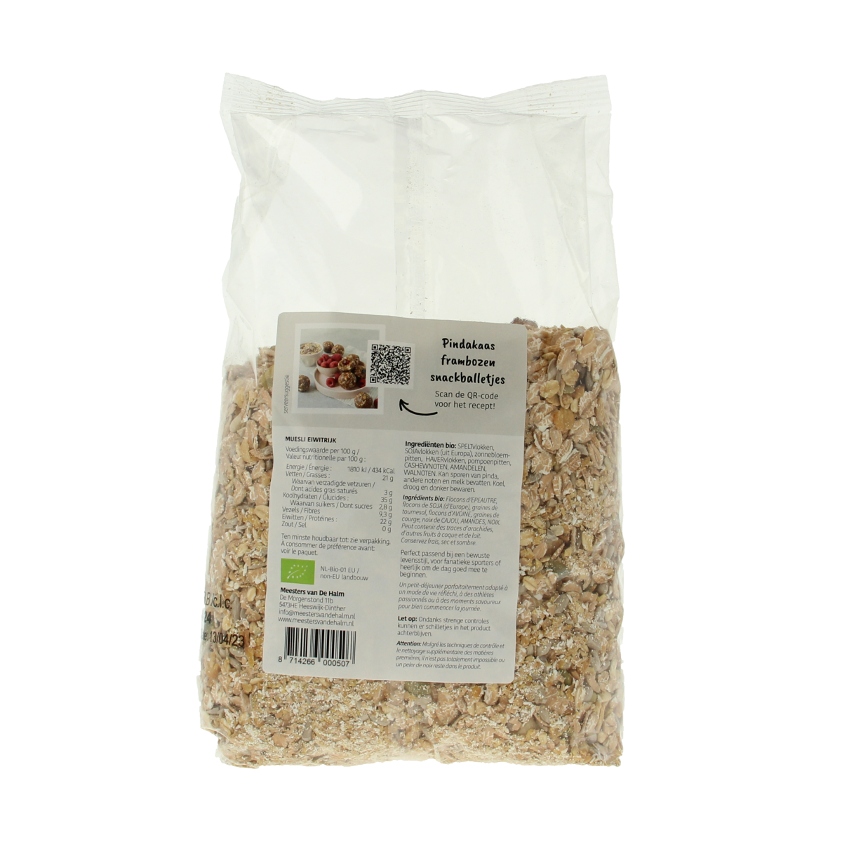 De Halm Muesli eiwitrijk herstel after sport bio 1.00 Kilogram