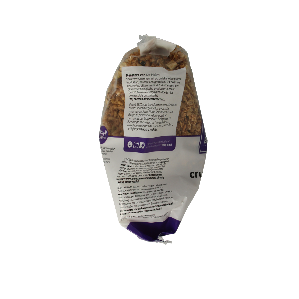 De Halm Crunchy granola appel/kaneel bio 450.00 Gram