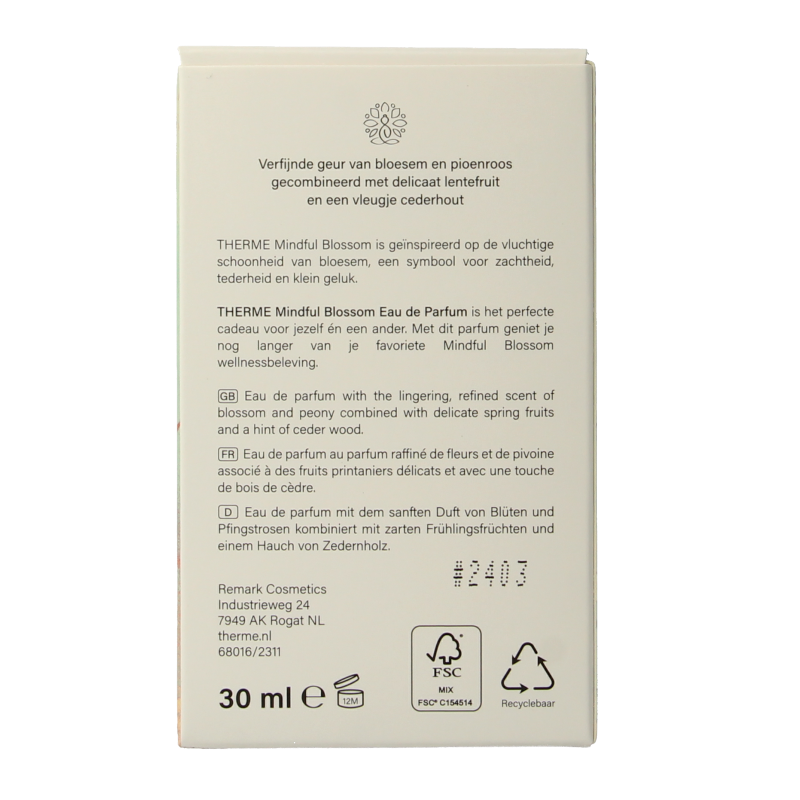 Therme Mindful blossom eau de parfum 30 Milliliter