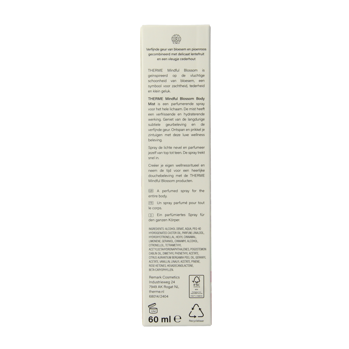 Therme Bodymist mindful blossom 60.00 Milliliter