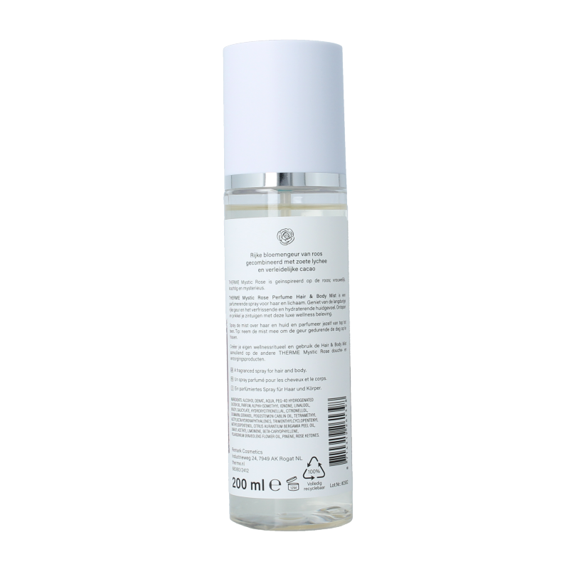 Therme Mystic rose perfume hair & body mist 200 Milliliter