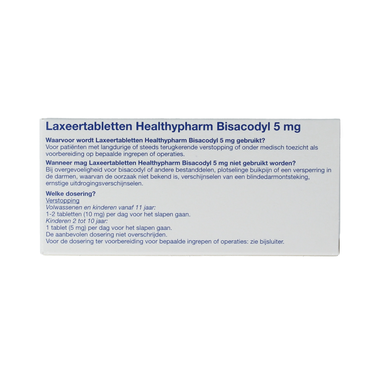 Healthypharm Laxeertabletten bisacodyl 5mg 30.00 Tabletten