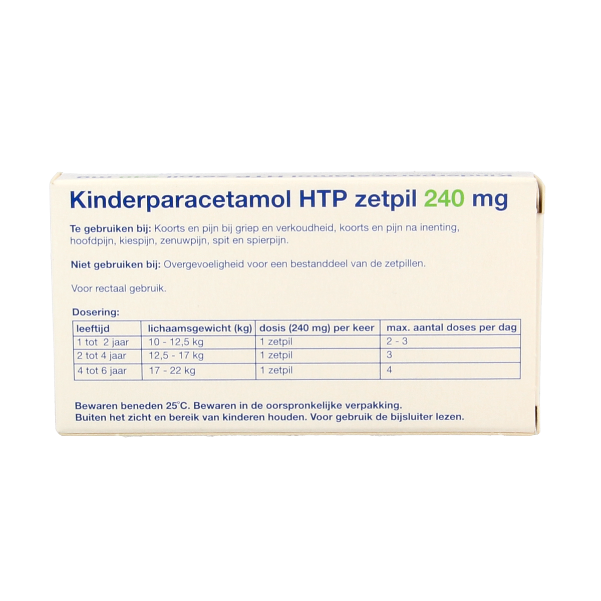 Healthypharm Paracetamol kinderen 240mg 10.00 Zetpillen