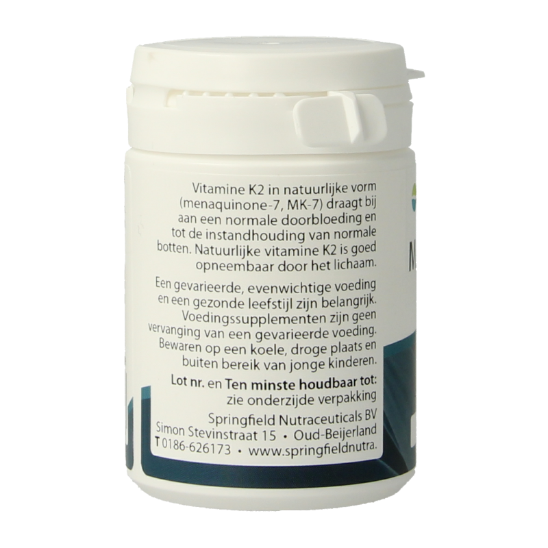 Springfield MenaQ7-360 vitamine K2 360 mcg 30.00 Vegetarische capsules
