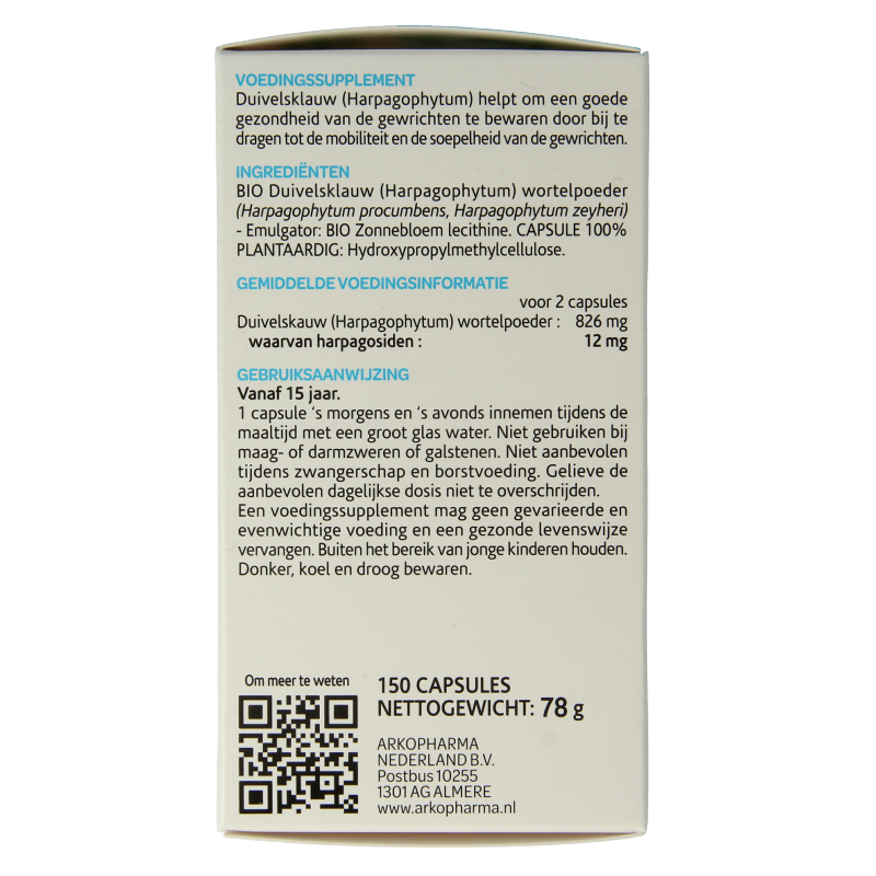 Arkocaps Duivelsklauw bio 150 Capsules