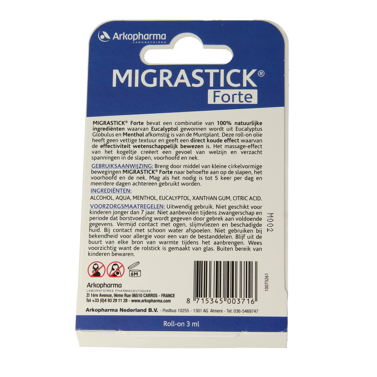 Migrastick Forte hoofdroller 3.00 Milliliter