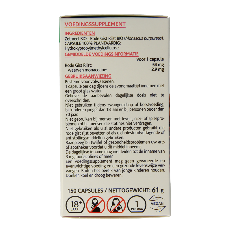 Arkocaps Rode gist rijst bio 150 Capsules